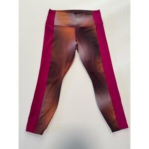 Nike Women’s Yoga Dri-Fit Leggings Burgundy Ombre XL High Rise Yoga Pants